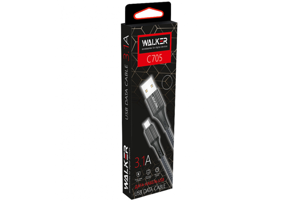 Кабель iPhone WALKER C705 (3.1A) синий