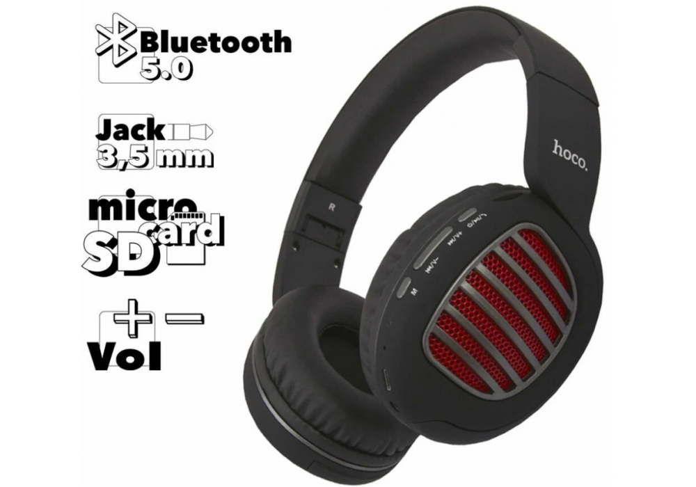 Наушники BT Hoco W23, Brilliant sound, черный
