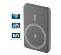 Аккум.внешний 5000mah Olmio QM-06 MagSafe USB QC3.0+USB-C PD 20W