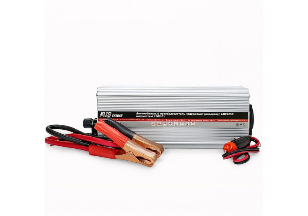 Инвертор 24/220V 1500W AVS 80325