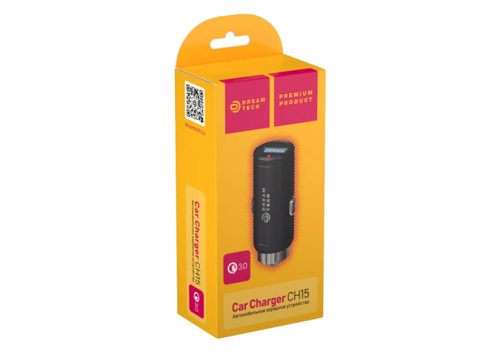 АЗУ 1USB 2.4A QC3.0, CH15 DREAM (цилиндрический)