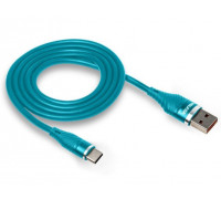 Шнур USB/TYPE-C WALKER C735 (3.1A) прорезиненный,синий