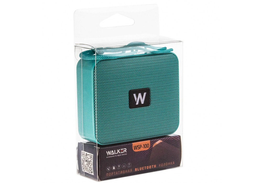 Муз.колонка WALKER WSP-100 бирюзовая