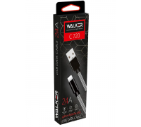 Шнур USB/TYPE-C WALKER C720 с пружинами,черный