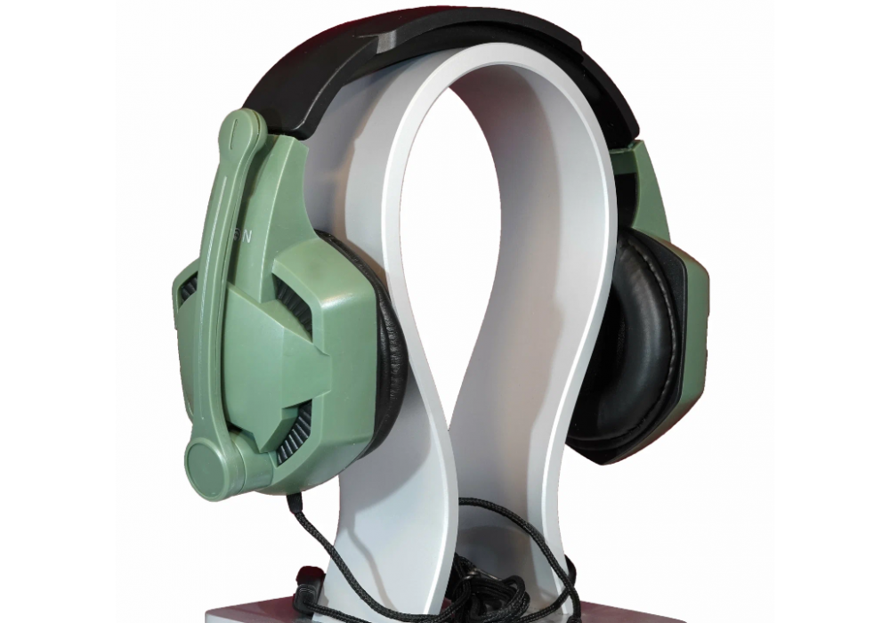 Гарнитура FaisON HP-8, Force, Jack 3.5мм, 1.7 м, чёрно-зелёная