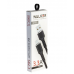Шнур USB/TYPE-C WALKER C795 (3.3A) прорезиненный, черный