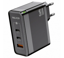 СЗУ USB/Type-Cx2,100Вт QC+PD, WALKER WH-47 GaN черный