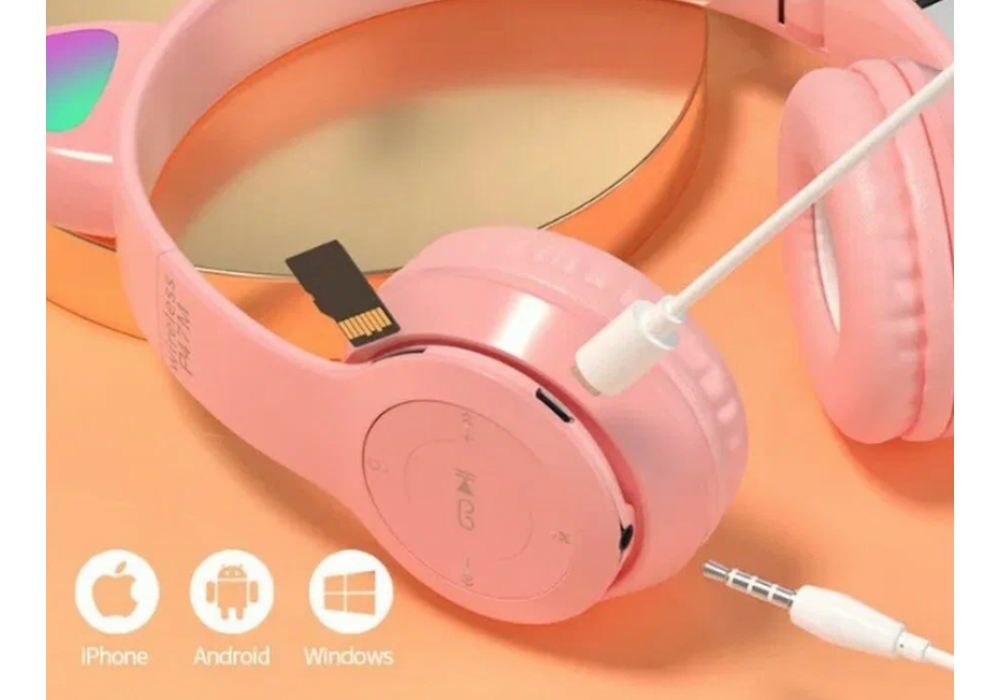 Наушники п/р BT CAT EAR ZW-028/023 color mix,4114