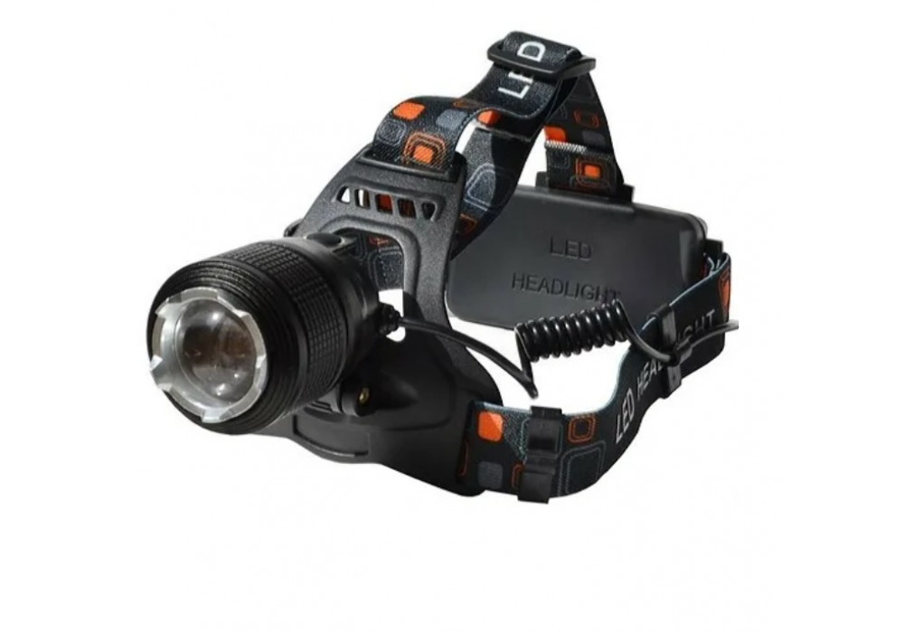Фонарь налоб HL-K11-2 Zoom+ультрафиолет (2*18650)