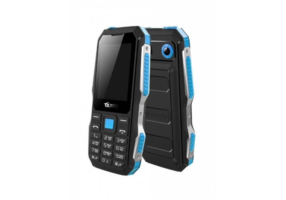 Телефон мобильный Olmio X04 (2,4",4000mAh, 2 SIM, камера, противоударный) черно-синий