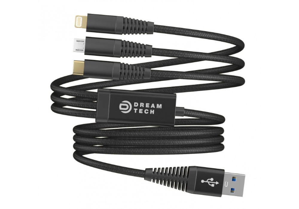 Шнур USB 3в1 micro/iphone/type-c DX01 DREAM