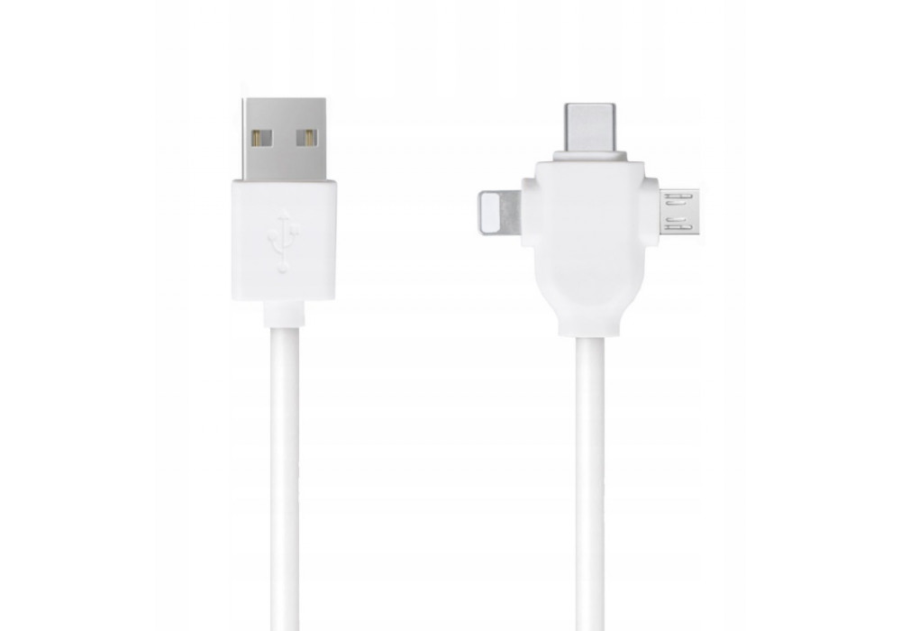 Шнур USB 3в1 micro/iphone/type-c F3 DREAM