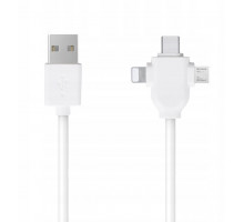 Шнур USB 3в1 micro/iphone/type-c F3 DREAM
