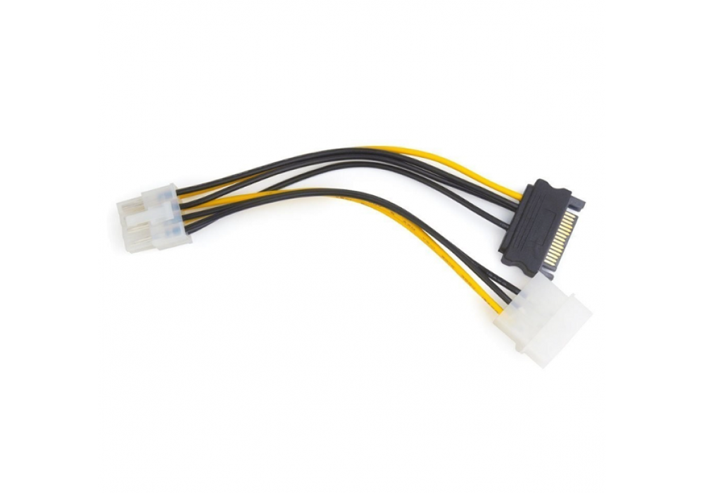 Разветвитель питания Cablexpert CC-PSU-82, Molex+SATA->PCI-Express 8pin, для подключения в/к PCI-Е (