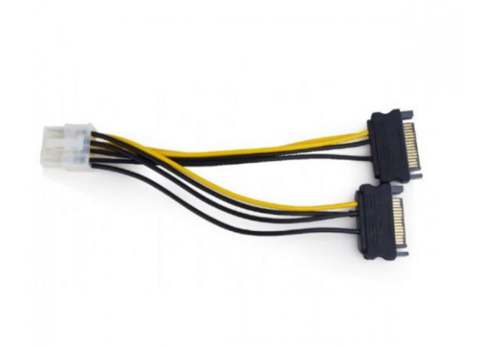 Разветвитель питания Cablexpert CC-PSU-83, 2xSATA->PCI-Express 8pin, для подключения в/к PCI-Е (8pin