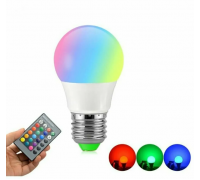 Лампа LED E27 RGB 9Вт+пульт