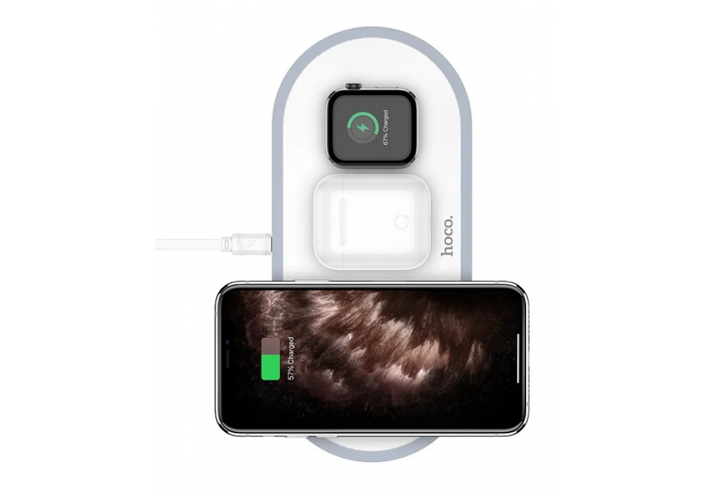 СЗУ Беспроводное HOCO CW24,3in1,QC3.0,Type-C