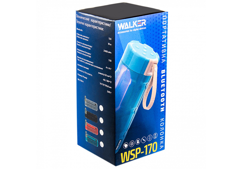 Муз.колонка WALKER WSP-170,красная
