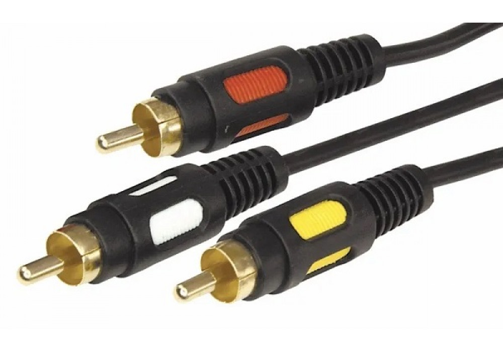 Шнур 3RCA-3RCA 5м.Gold,17-0215