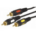 Шнур 3RCA-3RCA 5м.Gold,17-0215