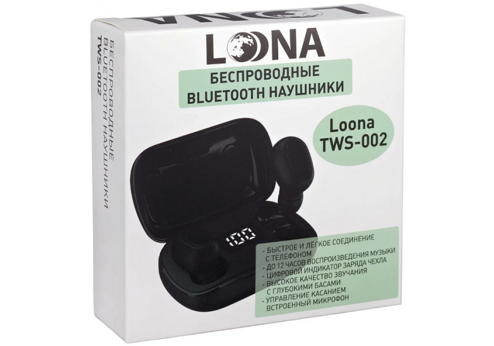 Наушники BT,Loona TWS-002,черный