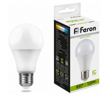 Лампа LED A60 10W E27 4000K Feron LB92