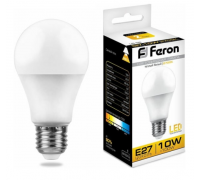 Лампа LED A60 10W E27 2700K Feron LB92