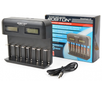 Зарядка на 8 акб ROBITON VolumeCharger LCD  Ni-MH,Ni-Cd,AA-AAA,C,D,P/N:534-132