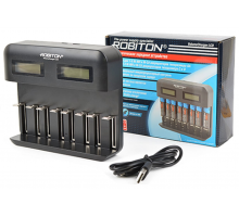 Зарядка на 8 акб ROBITON VolumeCharger LCD  Ni-MH,Ni-Cd,AA-AAA,C,D,P/N:534-132