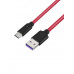 Шнур USB/TYPE-C HOCO X11,1.2м.5А,красный с черным