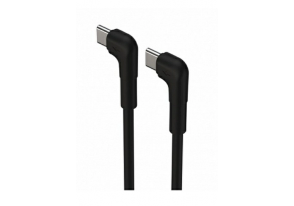 Шнур TYPE-C/TYPE-C 1м,60W,3A,угловой Maxvi MC-A25TT