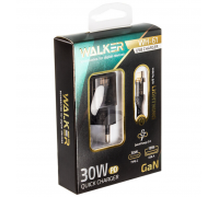 СЗУ 3A 1USB+Type-C QC3.0 PD30W WALKER WH-61 GaN (кабель LIGHTNING)