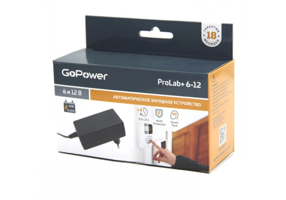 Блок пит.для свинцово-кислотных АКБ 6*12V 1.5A GoPower ProLab+ 6-12