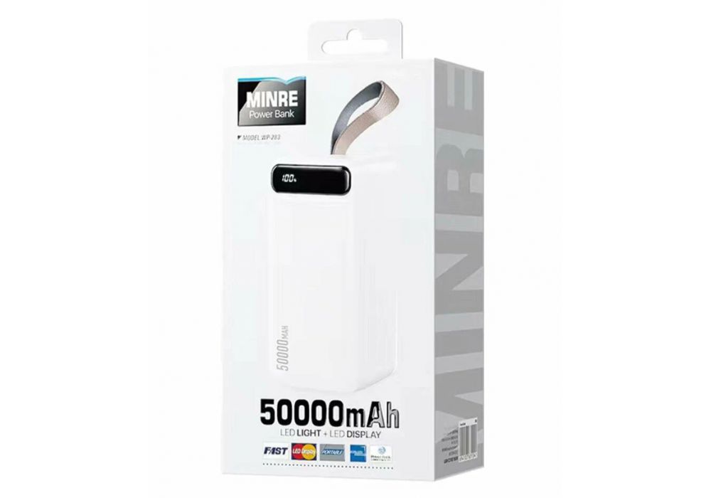 Аккум.внешний 50000mAh WK WP-283 белый