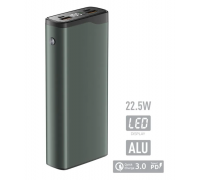 Аккум.внешний 20000mAh Power Bank Olmio QS-20 USB QC3.0 + USB-C PD 22.5W, компактный корпус