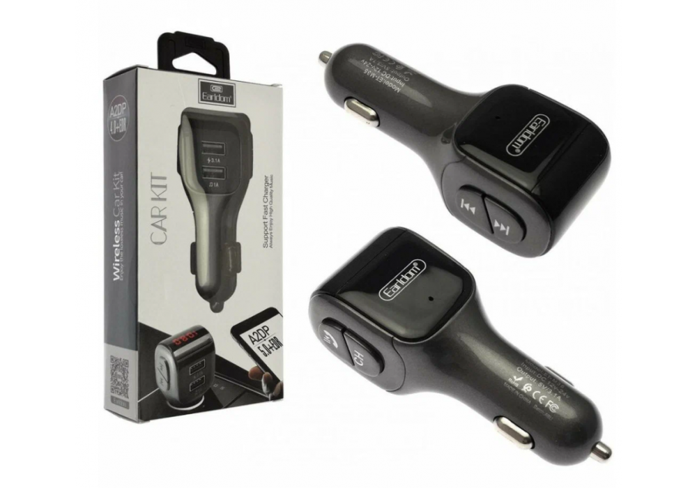 FM-трансмиттер BT,Earldom ET-M35,2USB