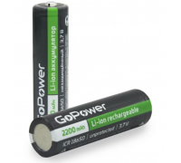 Аккум.18650 2200mAh GoPower б/з выс.контакт