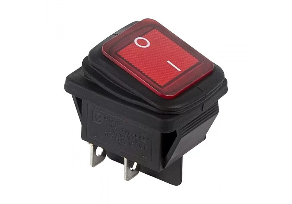 Тумблер (1 клав LED/4конт красн) IP64,RWB-507/36-2360