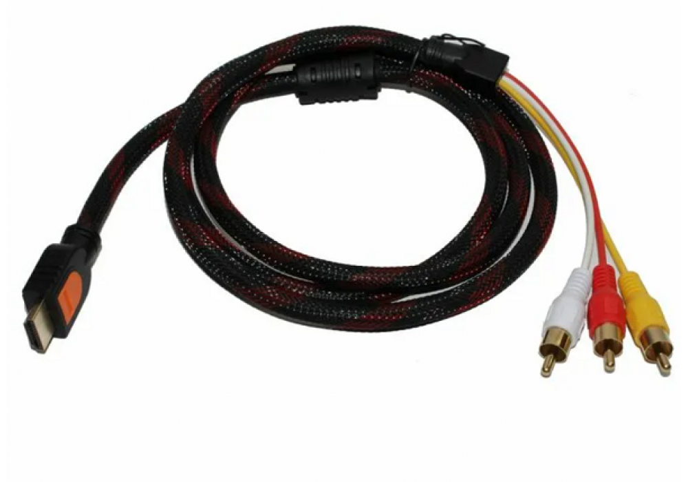 Шнур HDMI - 3 RCA 1.5м