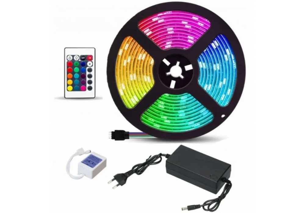 Лента LED RGB 3528 12V 5м.в катушке с пульт,2013