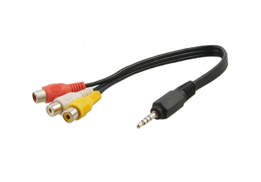 Переходник гибкий 3.5шт.(4pin) х 3RCA гн.(0.2м) 2680