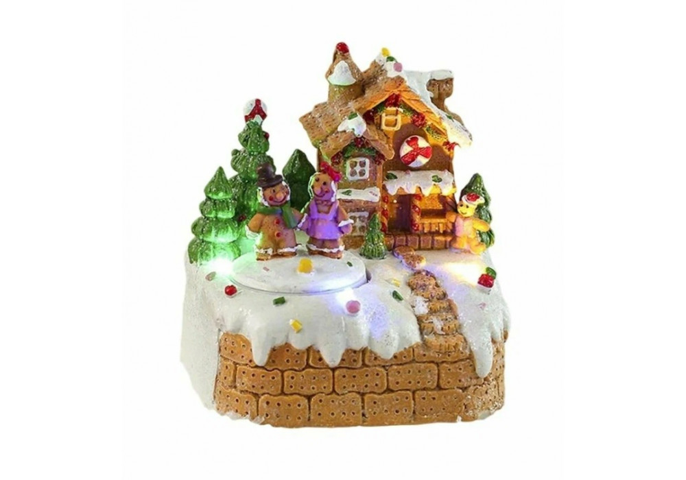НОВОГОДНИЙ сувенир Пряничный Домик керамика 11*12см.