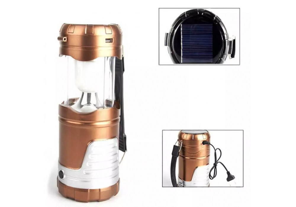 Фонарь кемпинг Y7677088A (1+12 LED+SOLAR раздвижной)