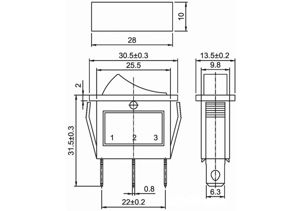 Тумблер 250В 15А (3с)ON-OFF LED,RWB-404,SC-791,36-2210/36-2211