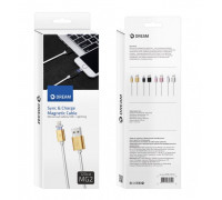 Кабель iPhone МАГНИТНЫЙ золото,DREAM,DRM-MG2-04 1.2м