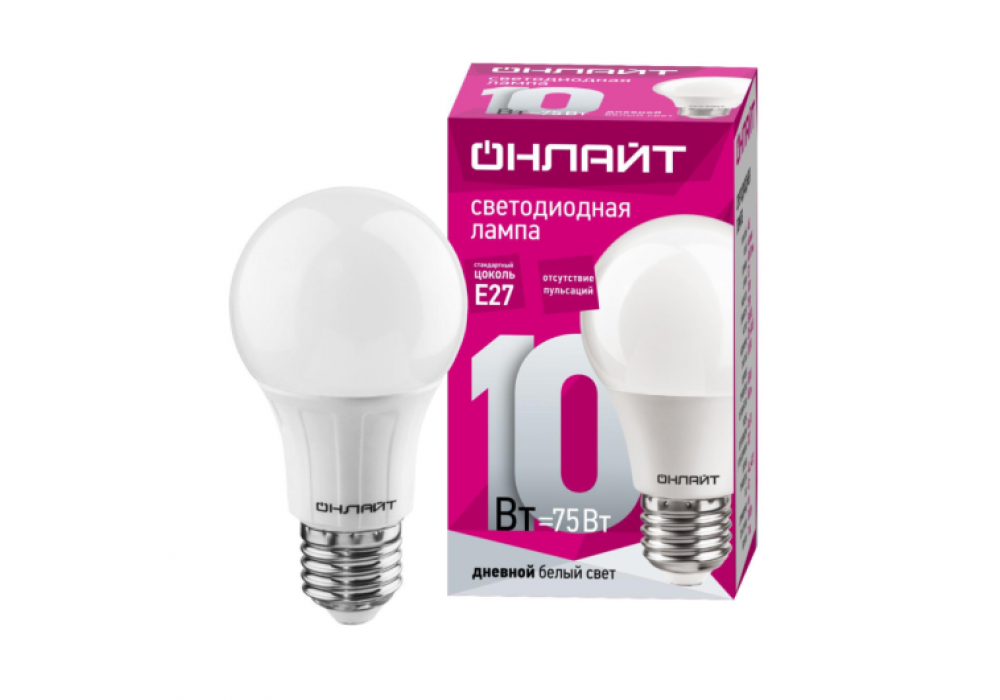 Лампа LED A60 10W E27 6500K OLL