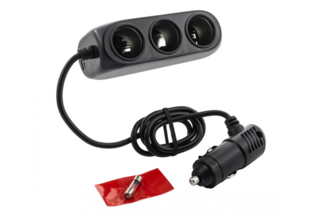 Разветв.прикур.3+2USB 2.1A, 80Вт, шнур WSC-23 WALKER
