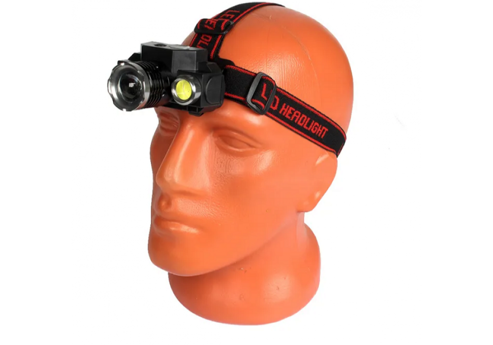 Фонарь налоб.FA-607T6 (1x18650) Zoom micro USB