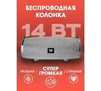 Муз.колонка WALKER WSP-160, Bluetooth, 7Вт*2, серая