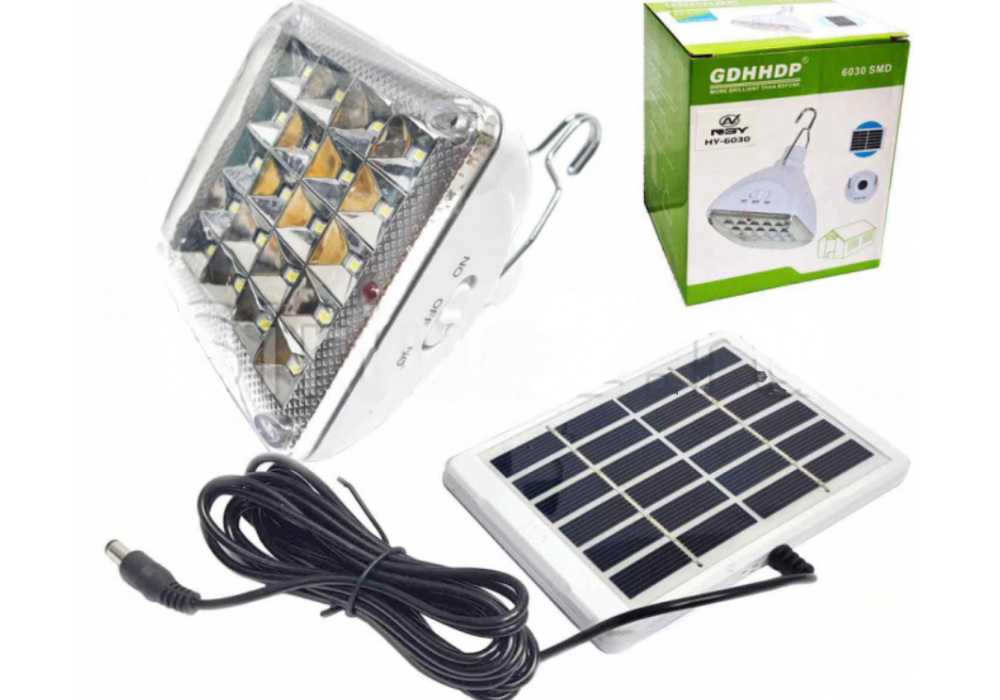 Фонарь Кемпинг HY-6030 20LED+солнечная панель